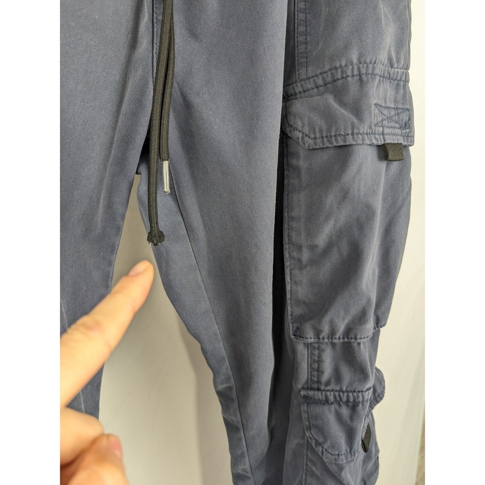 Pacsun Baggy‎ Cargo Pants Mens S Blue Gray Drawstring Elastic Waist Streetwear - Picture 9 of 10